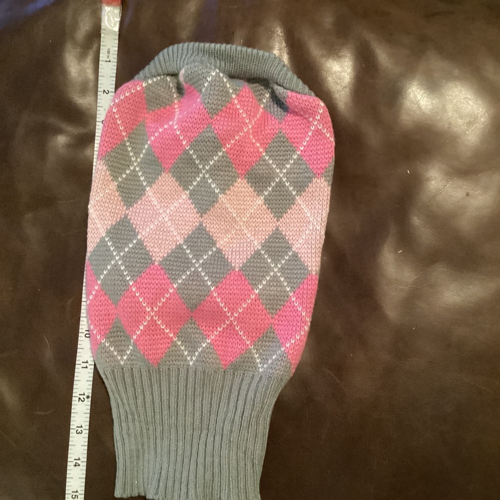 Bundle 2 for $10 - dog pink plaid sweater